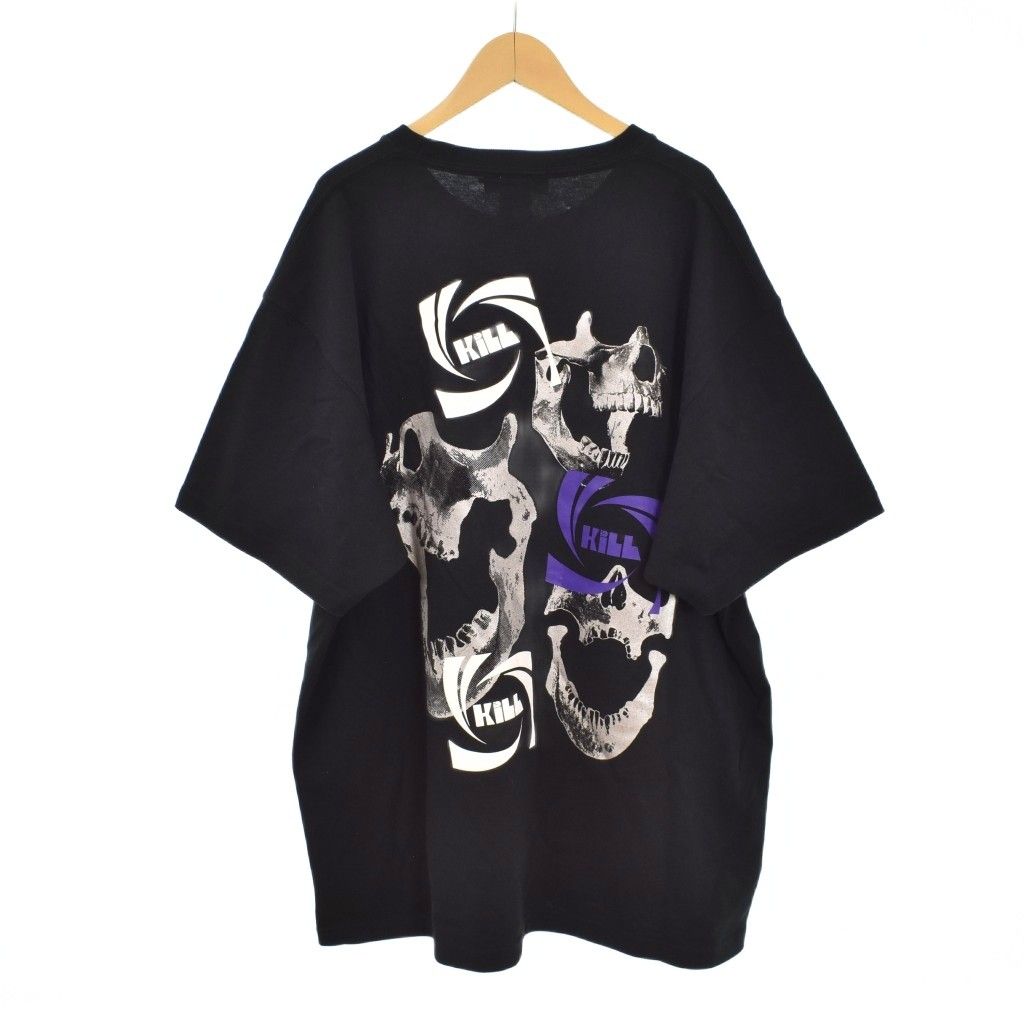 キディル KIDILL Tシャツ 半袖 プリント F 黒 ブラック KL759 ☆AA