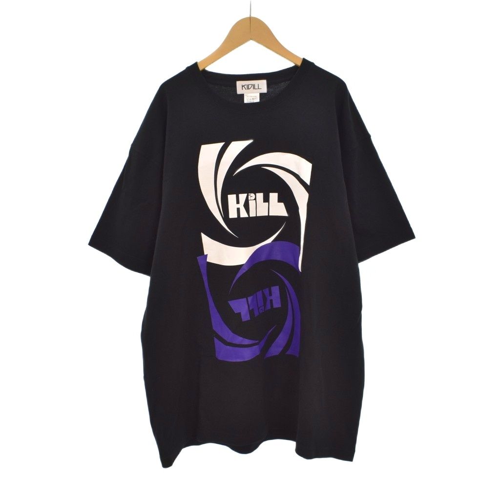 キディル KIDILL Tシャツ 半袖 プリント F 黒 ブラック KL759 ☆AA