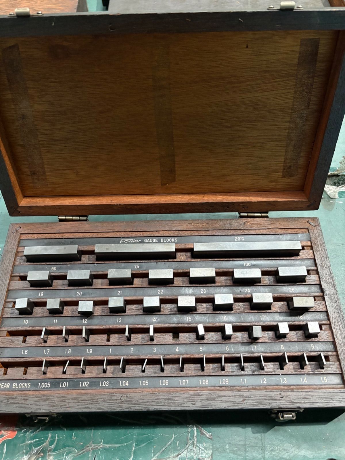 超硬ゲージブロックセット Fowler タングステンカーバイド 精密測定工具 木箱入り