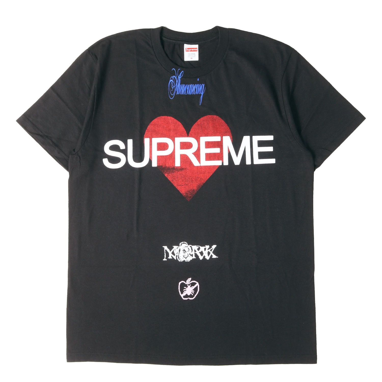 Supreme announcing tee M ブラック　ハート Tシャツ 新品】Supreme シュプリーム Tシャツ ブラック 黒 サイズ:M | 25SS