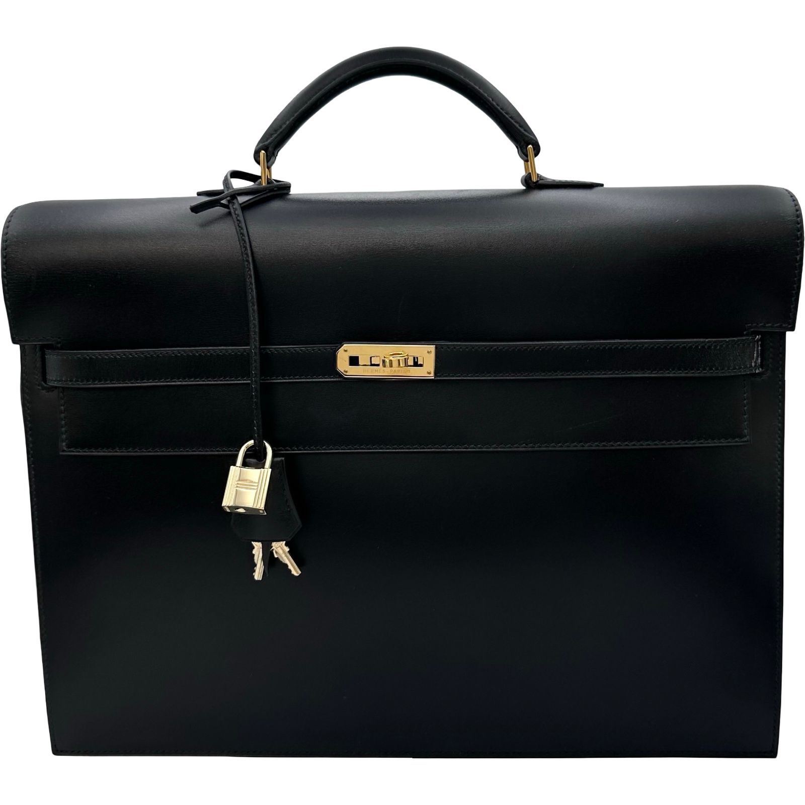 エルメス HERMES ケリーデペッシュ38 □E刻印 ブラック ゴールド金具