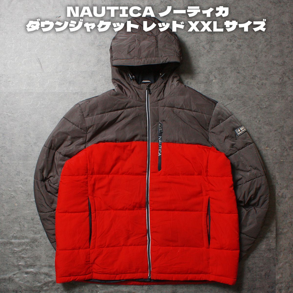 NAUTICA ノーティカ ダウンジャケット レッド XXLサイズ - メルカリ