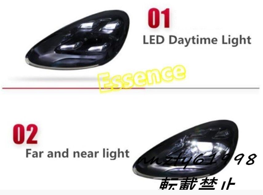 新品 ポルシェ カイエン958 前期 LEDヘッドランプ ヘッドライト 左右