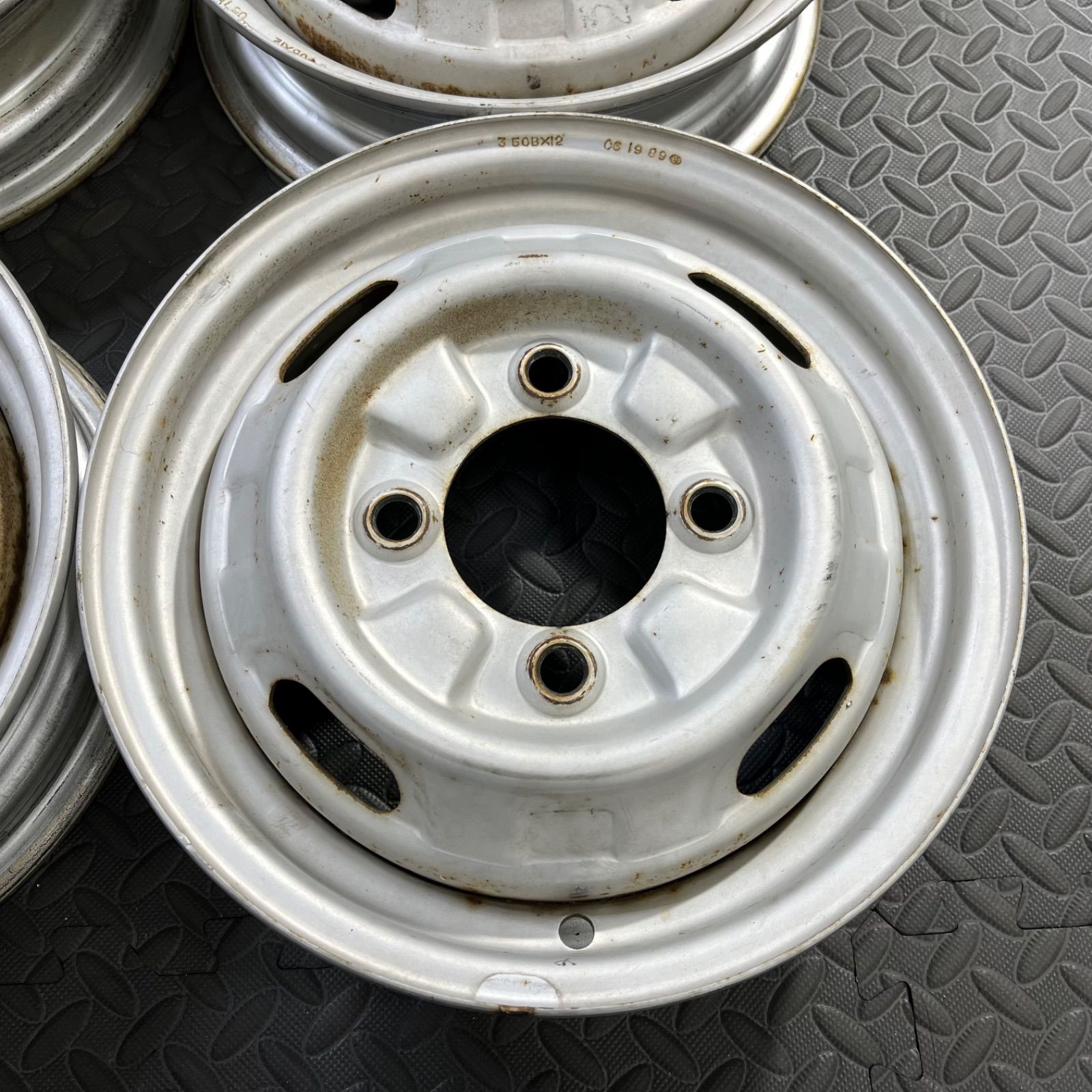希少！ 三菱 ミニキャブ U15T 4WD PCD114.3 純正スチールホイール 12 