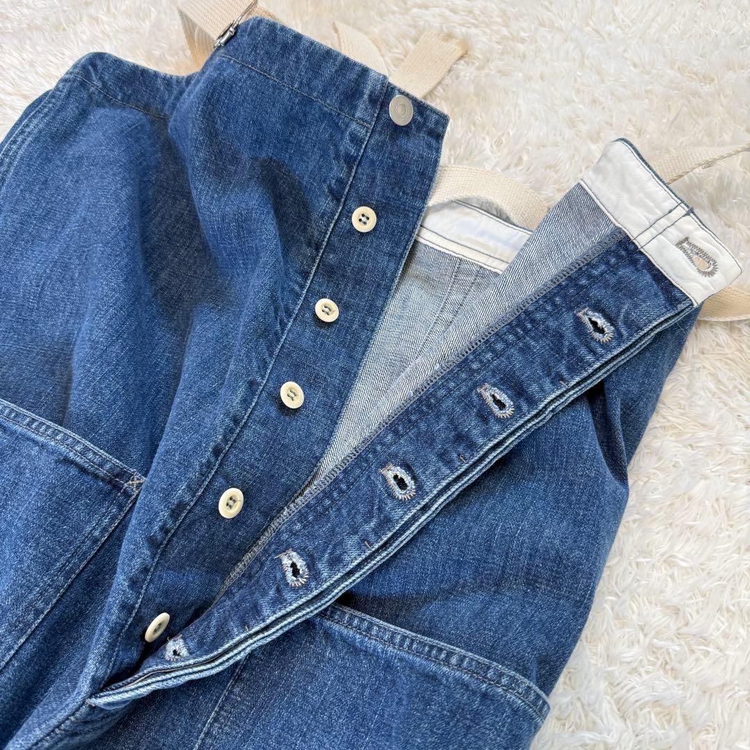 売約済み】nestrobe ネストローブ デニムデッキサロペット インディゴ
