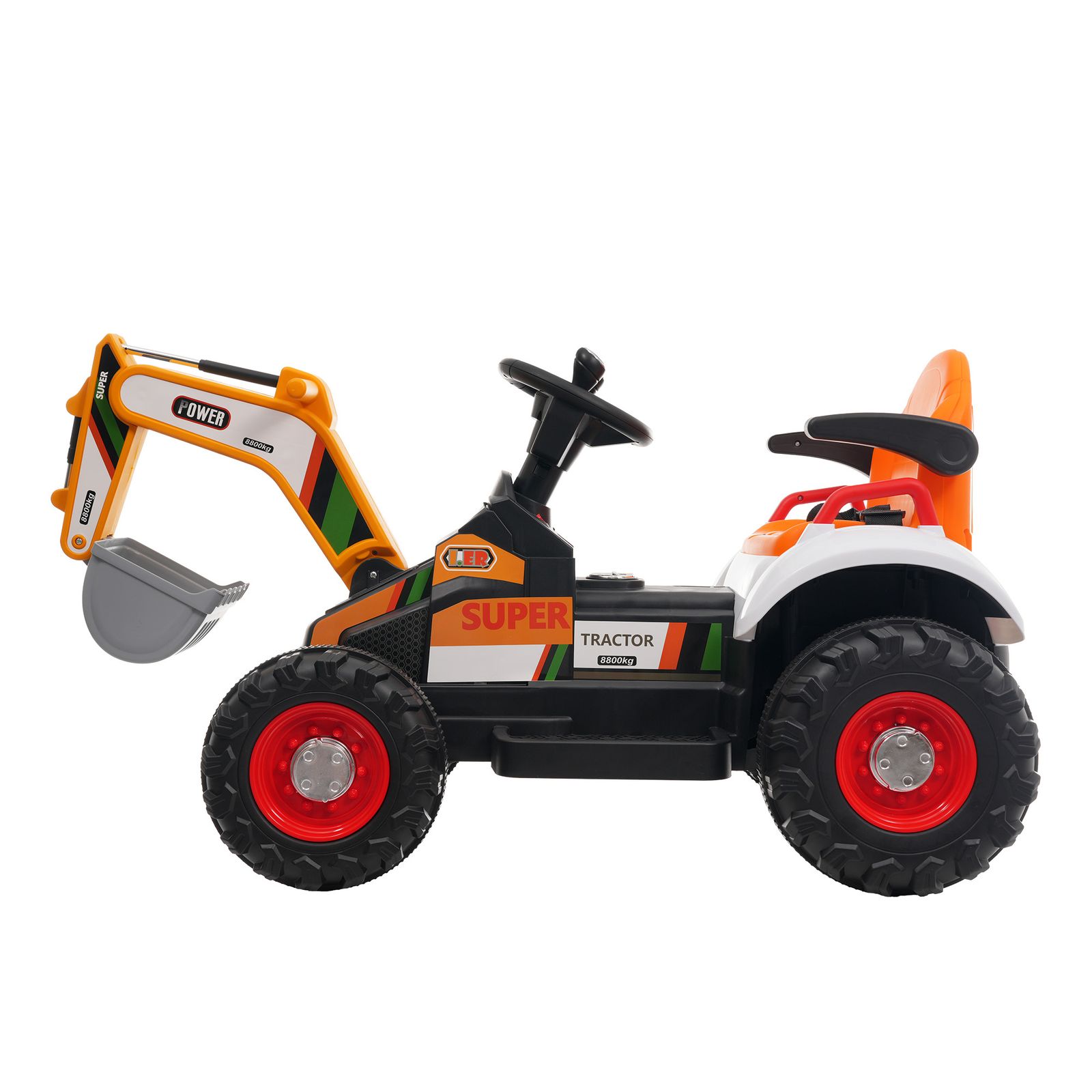 全新品】【ショベルカー+プール】電動乗用ショベルカー 可動アーム 