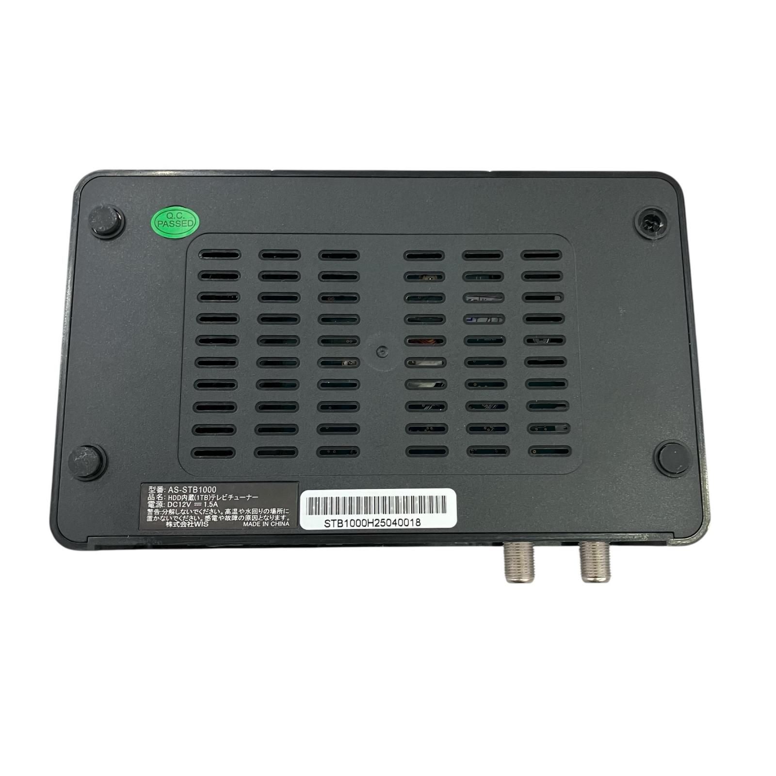 テレビ・映像機器 AS-STB1000 ハードディスクレコーダー TVチューナー