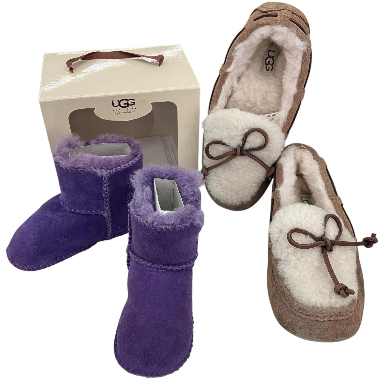 186000 UGG アグ アンスレー Ansley I ERIN 5202 モカシン ベビー用ブーツ レディース 2点まとめ売り