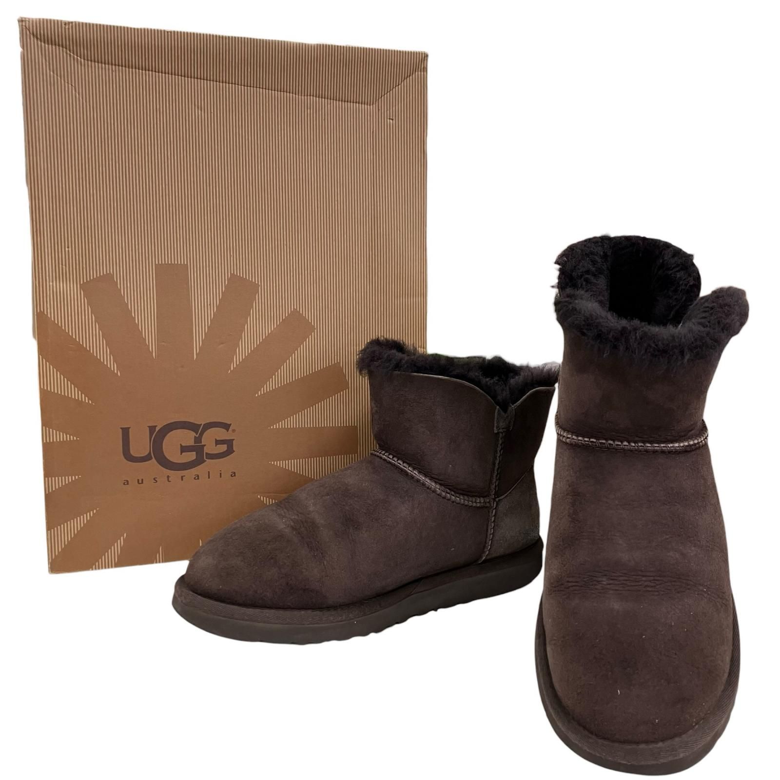 186000 UGG アグ ベイリーボウコーデュロイ 1005532  24 レディース [1000025385594] 186000 UGG アグ W MINI BAILEY BUTTON 3352W/CHO 25cm ムートンブーツ