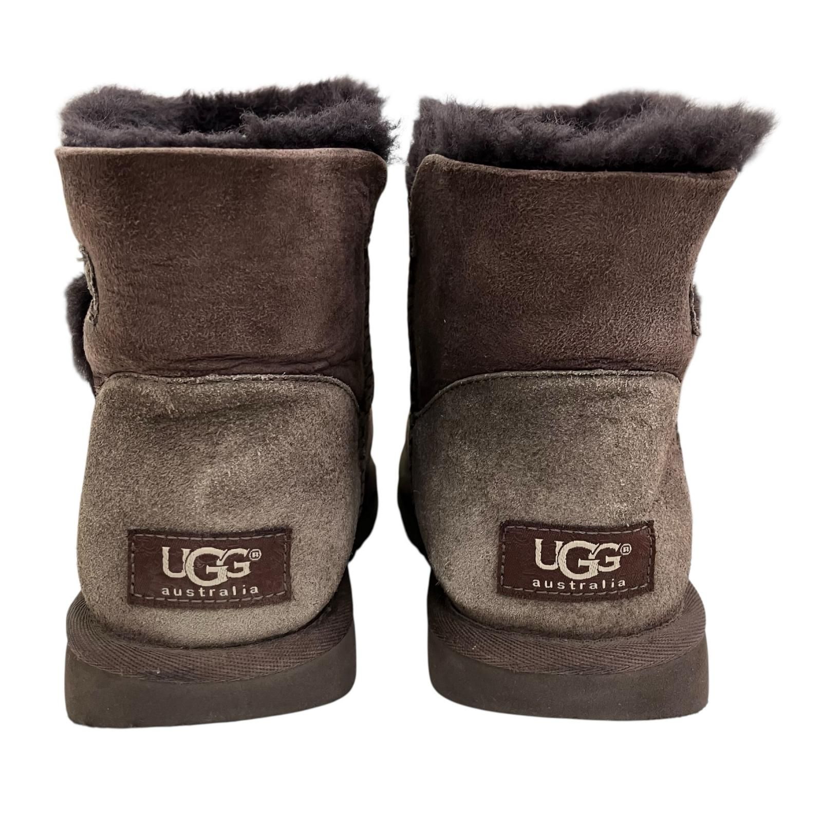 186000 現状品 UGG アグ UGG ムートンブーツ 1005062  23 グレー [250220HM130010] 186000 UGG アグ W MINI BAILEY BUTTON 3352W/CHO 25cm ムートンブーツ