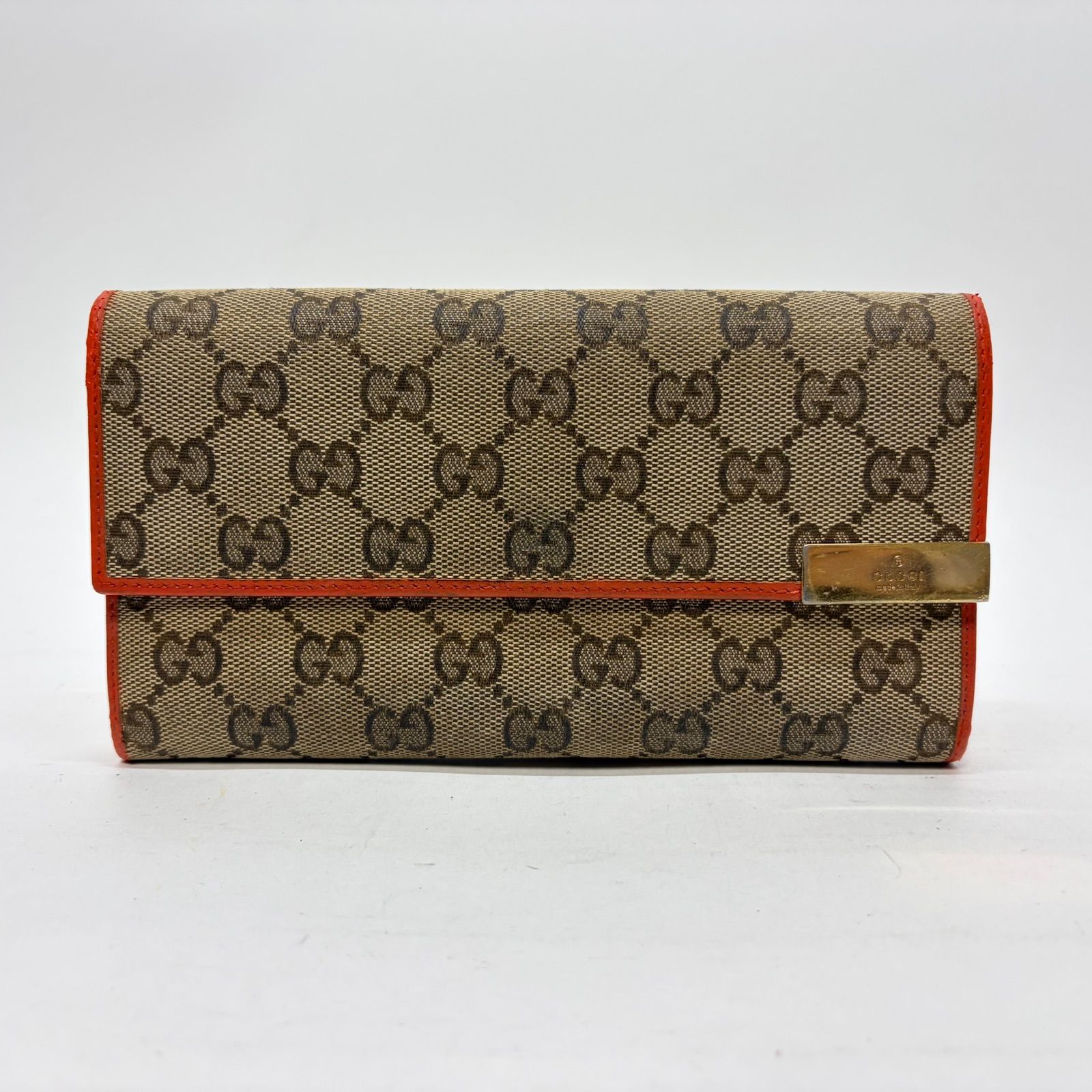 GUCCI グッチ 長財布 GGキャンバス オレンジ 正規品 6de6238-kグッチ