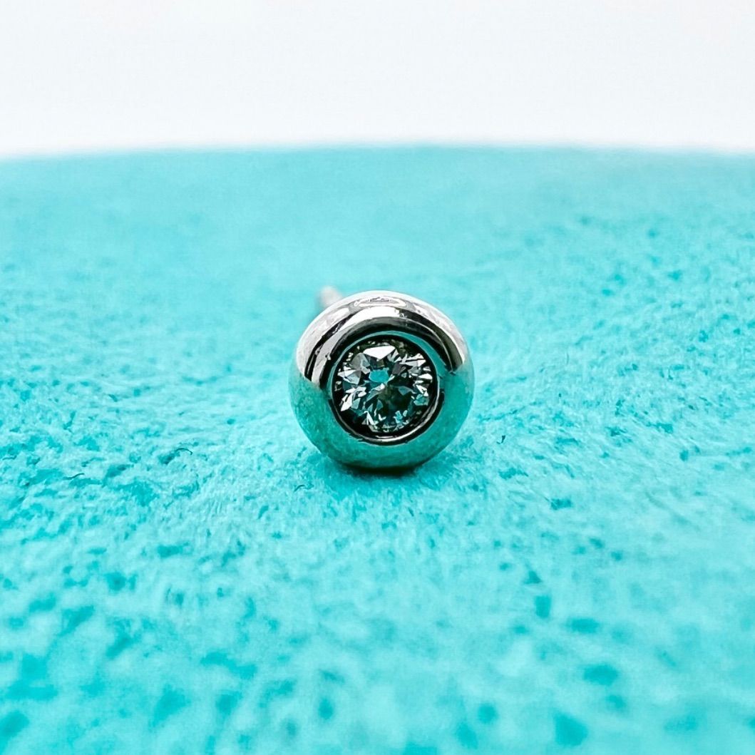 極美品 ティファニー バイザヤード ダイヤモンド ピアス 片耳