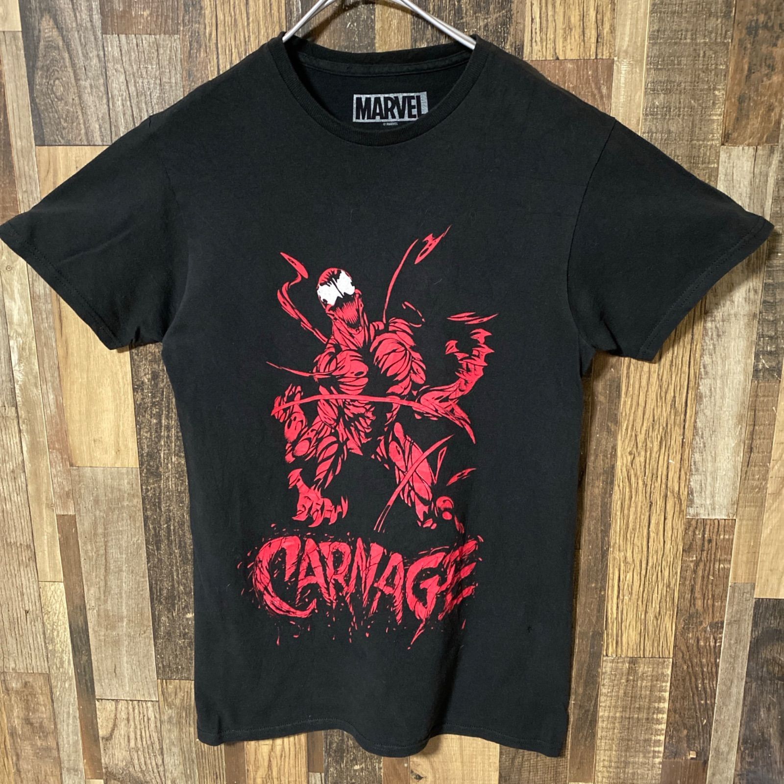 ブラック 黒 MARVEL カーネイジ プリントTシャツ キャラクター