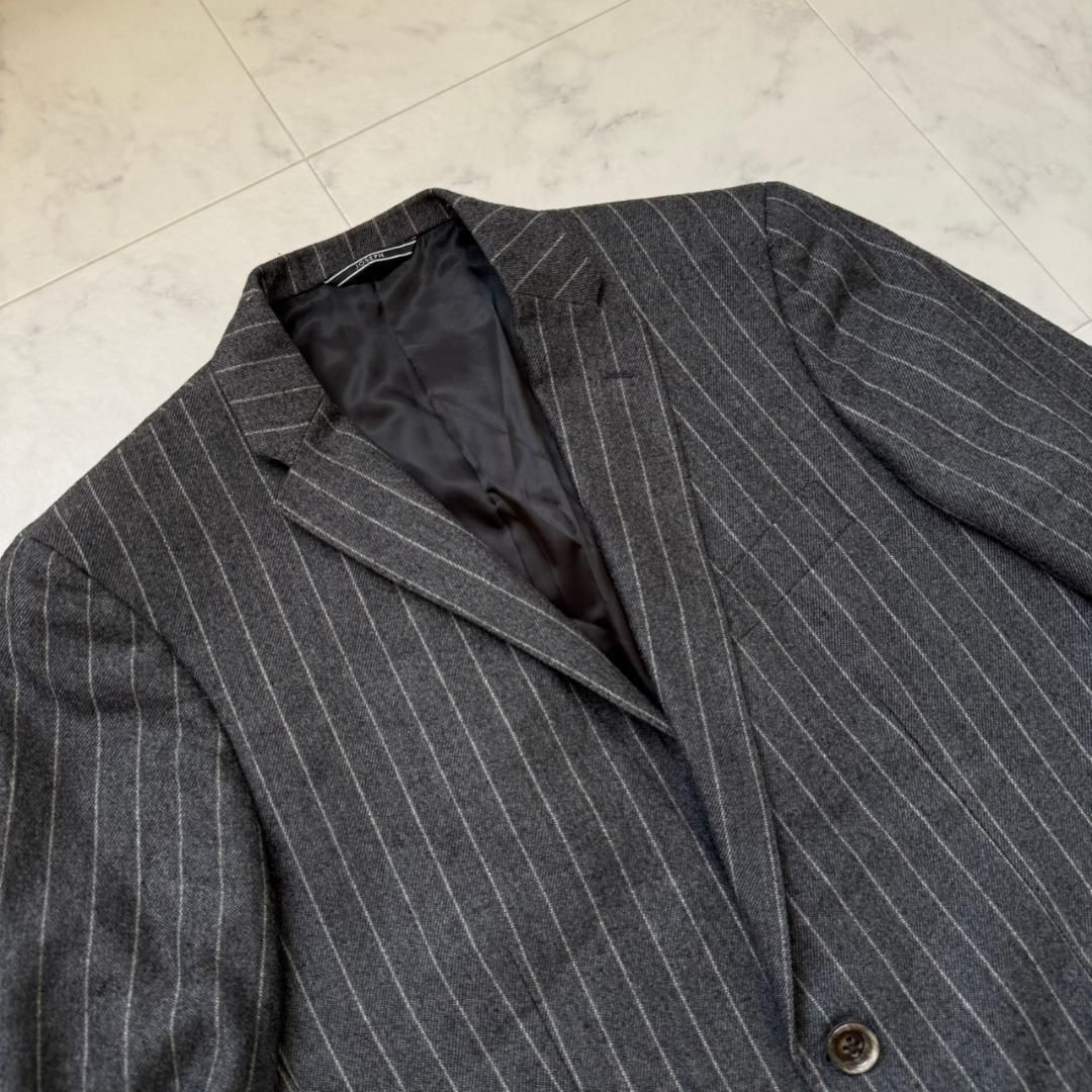 専用ジョセフオム JOSEPHHOMME グレーストライプスーツ 46/M 美品 美シルエット】ジョセフオム セットアップ スーツ 46 44 ストレッチ