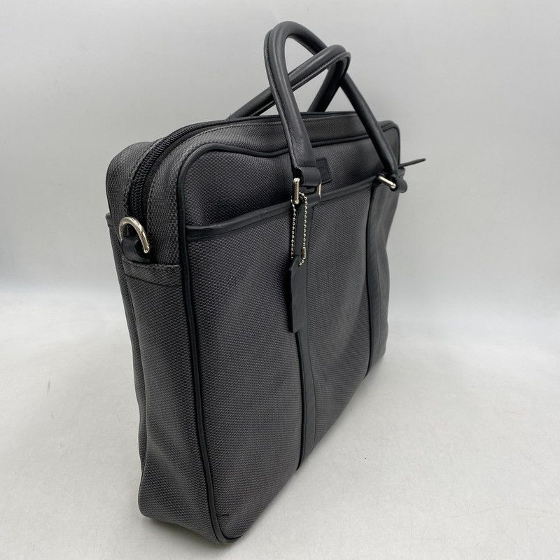 中古品】COACH コーチ F71389 HERITAGE CHECK SLIM BRIEF 2WAY BAG