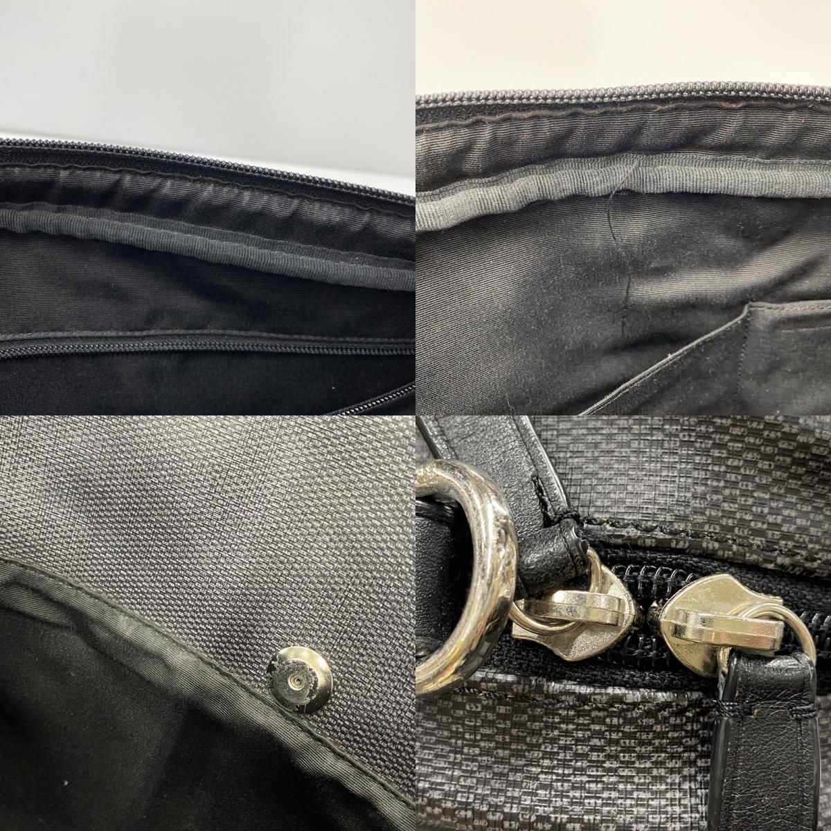 中古品】COACH コーチ F71389 HERITAGE CHECK SLIM BRIEF 2WAY BAG
