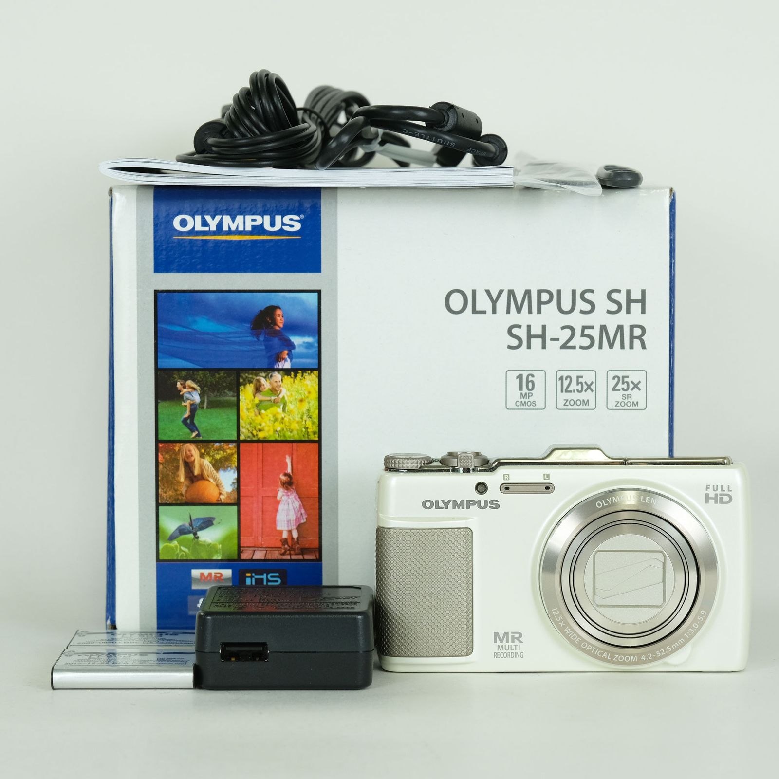 美品] OLYMPUS SH-25MR WHT ホワイト | コンパクトデジタルカメラ