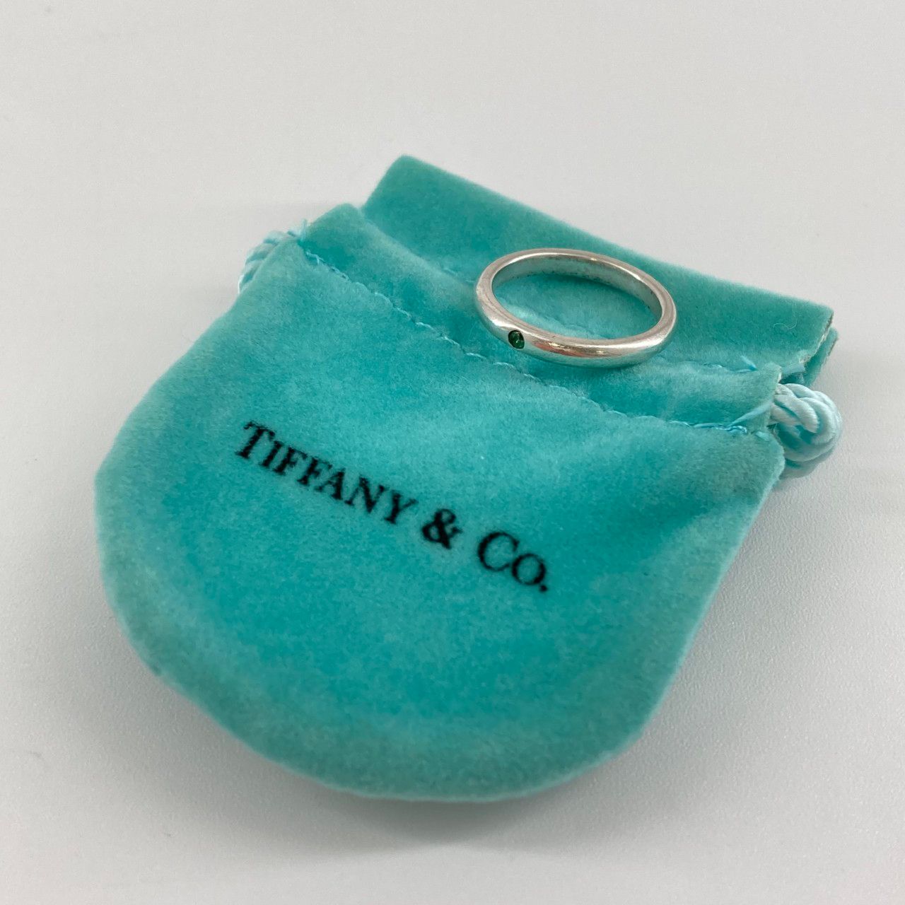 TIFFANY&Co. ティファニー スタッキングバンド エメラルド　リング silver925 7号 TIFFANY&Co.（ティファニー） TIFFANY & Co. スタッキング バンド
