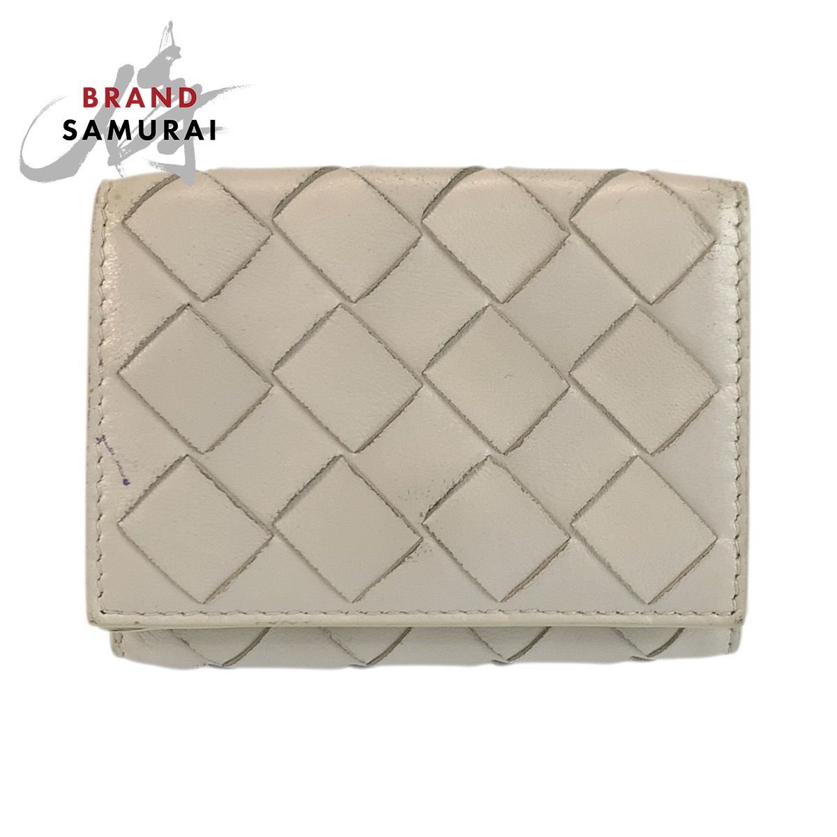 美品 BOTTEGAVENETA ボッテガヴェネタ イントレチャート ホワイト 