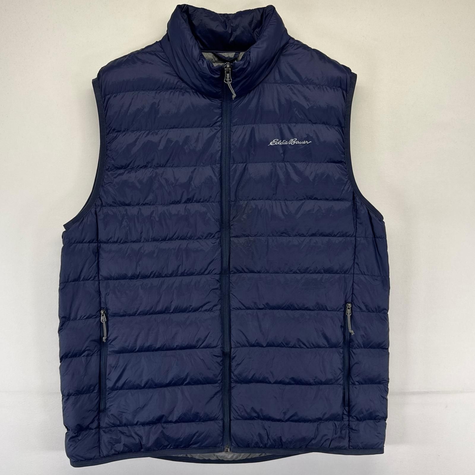 Eddie Bauer ダウンベスト 青 古着 エディー・バウアー Eddie Bauer 