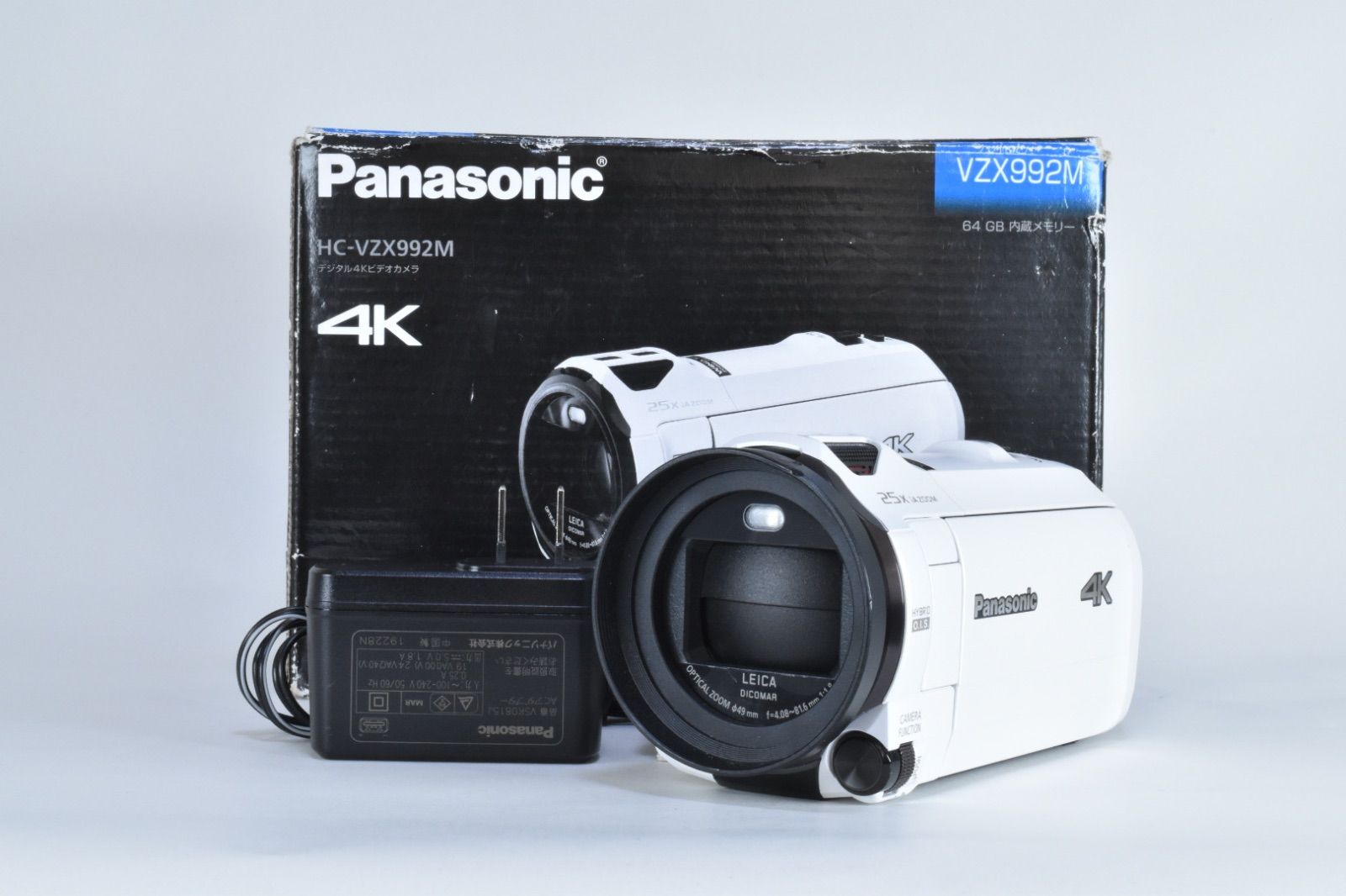 ジャンク品】Panasonic HC-VZX990M デジタルビデオカメラ ホワイト