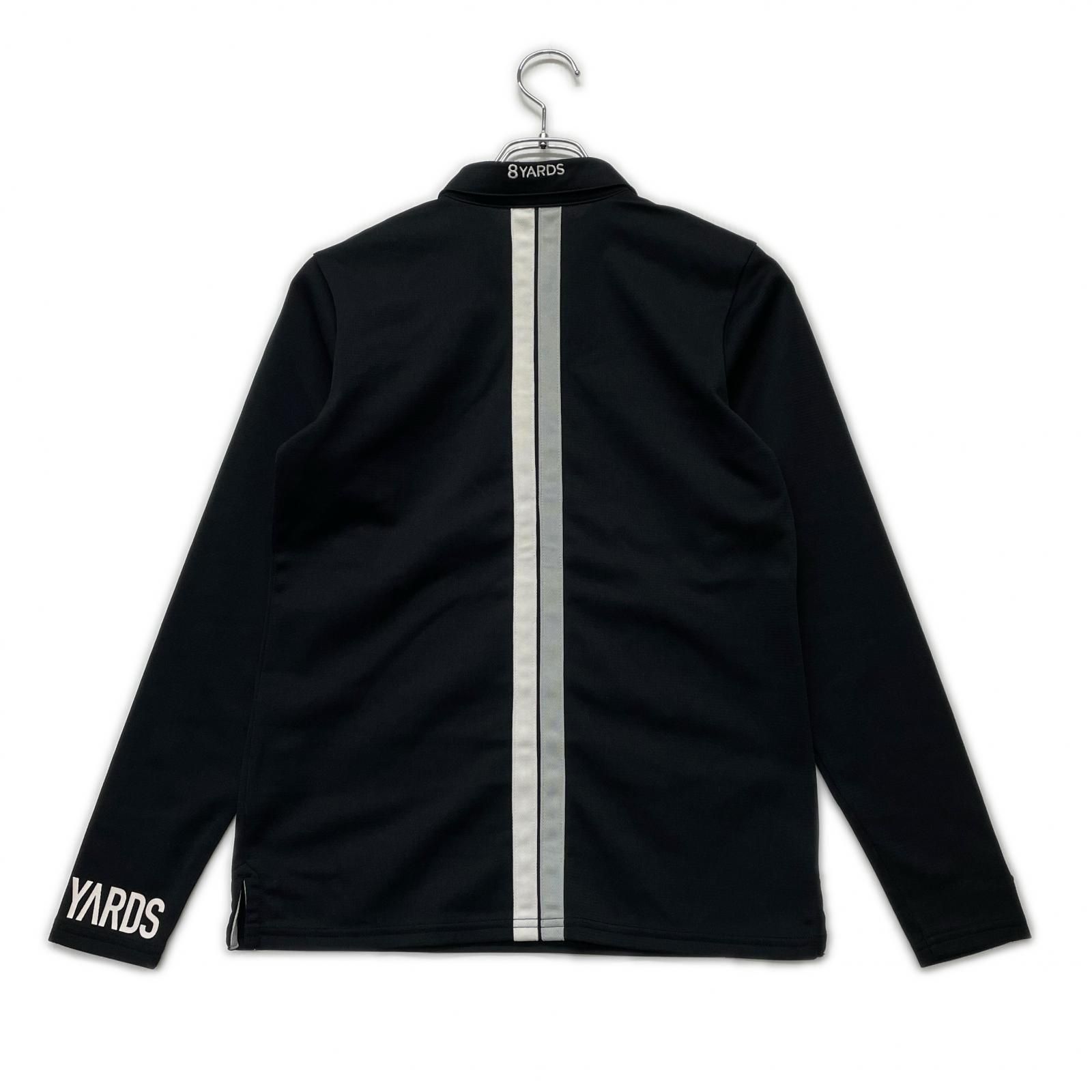 中古 レディース ハチヤーズ 8YARDS 長袖ポロシャツ M 黒 ブラック