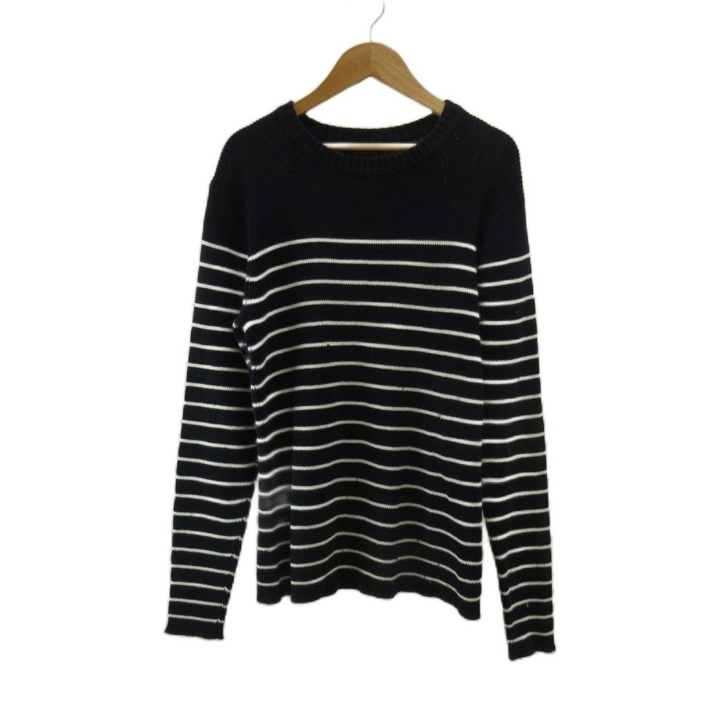 アーペーセー A.P.C. ニット セーター XS ネイビー 紺 ボーダー柄 