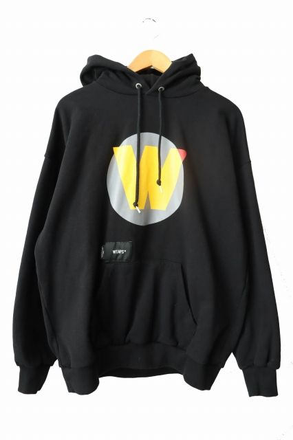 ダブルタップス WTAPS 24AW TNNL HOODY BLACK プリント フーディ 