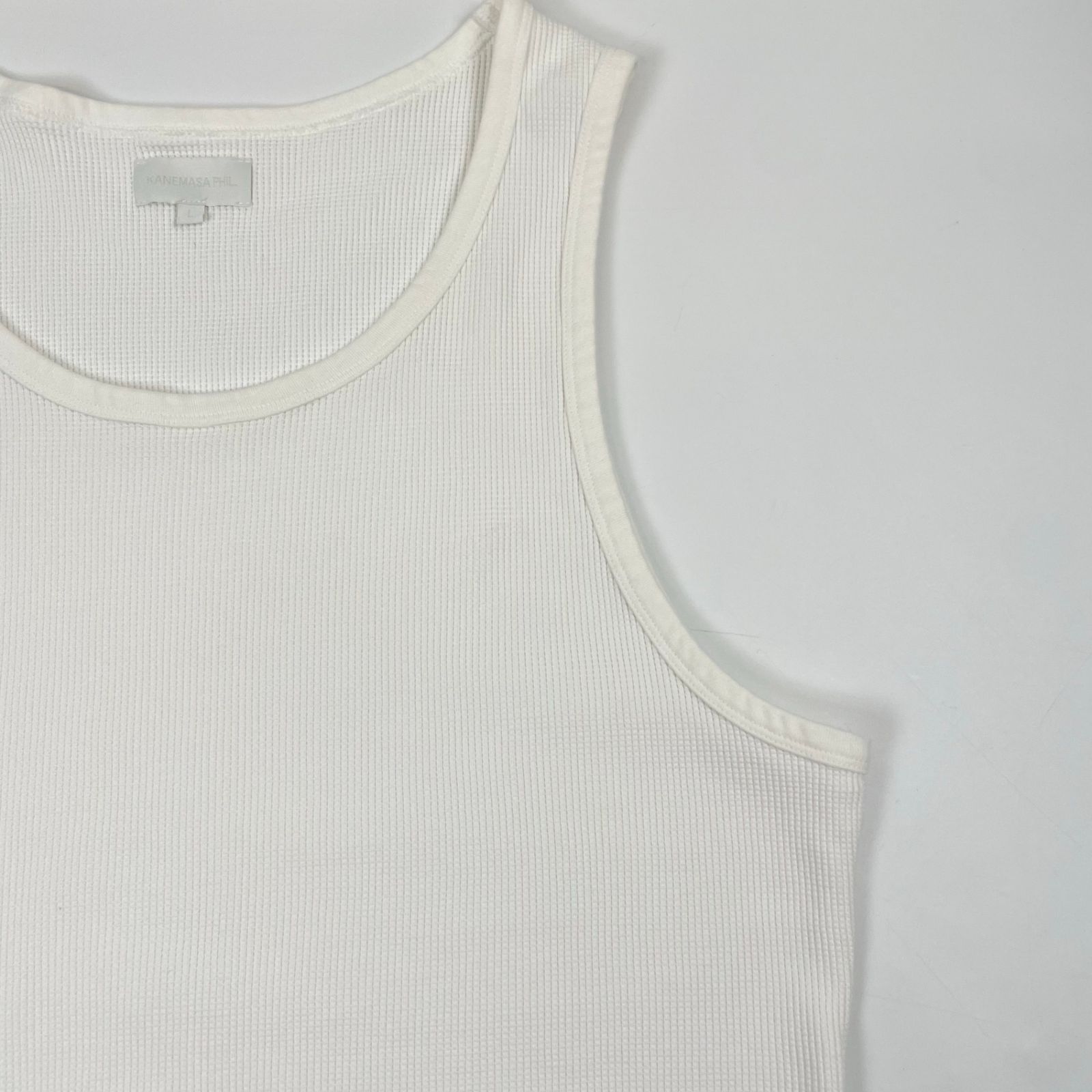 KANEMASA PHIL. カネマサ フィル / 18G Garment Waffle Tank Top 参考
