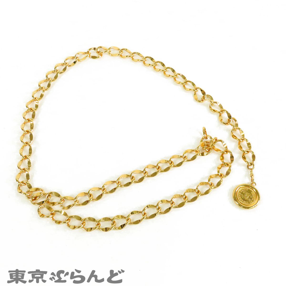 シャネル CHANEL チェーンベルト ゴールド メタル ココマーク GP 