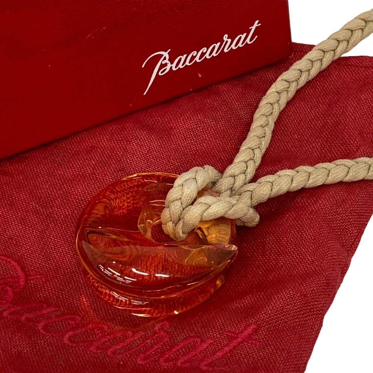Baccarat/バカラ/コキアージュ/ネックレス/オレンジ/バカラクリスタル