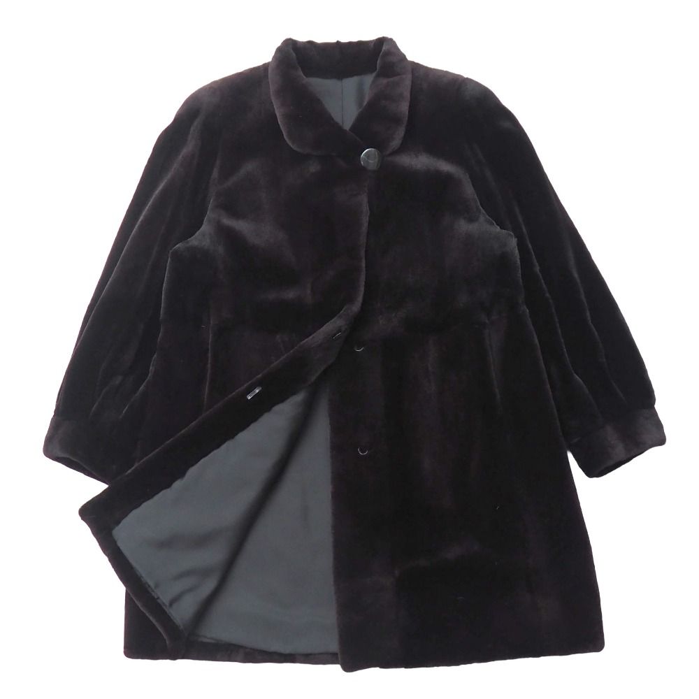 SAGA MINK COAT シェアード　柔らかさ◎black 着丈80 上質通販サイト SAGA MINK COAT シェアード 柔らかさ◎black 着丈80