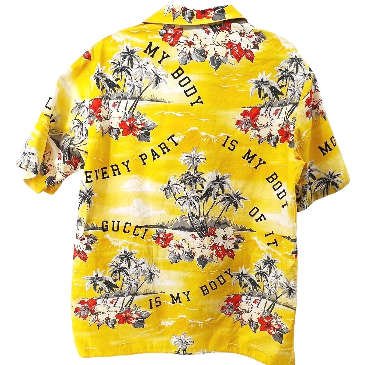 中古】 GUCCI グッチ 22AW コットン アロハシャツ 総柄 694124 ZAJSS