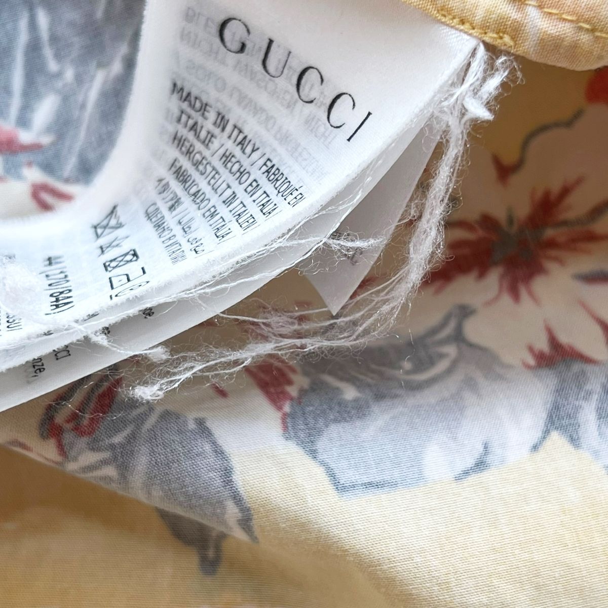 中古】 GUCCI グッチ 22AW コットン アロハシャツ 総柄 694124 ZAJSS