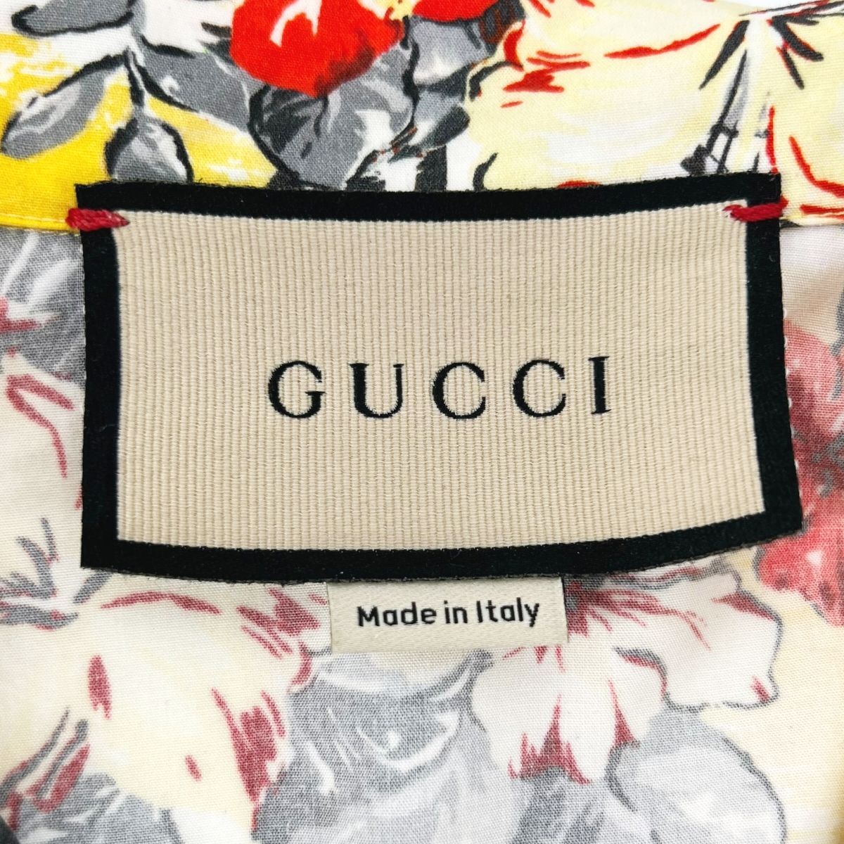 中古】 GUCCI グッチ 22AW コットン アロハシャツ 総柄 694124 ZAJSS