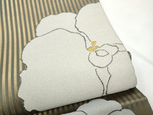 平和屋着物●極上　世界的人形師　辻村寿三郎　ジュサブロー　六通柄袋帯　草花文　逸品　DZAB2044kh6 平和屋着物○極上 世界的人形師 辻村寿三郎 ジュサブロー 六通柄袋帯