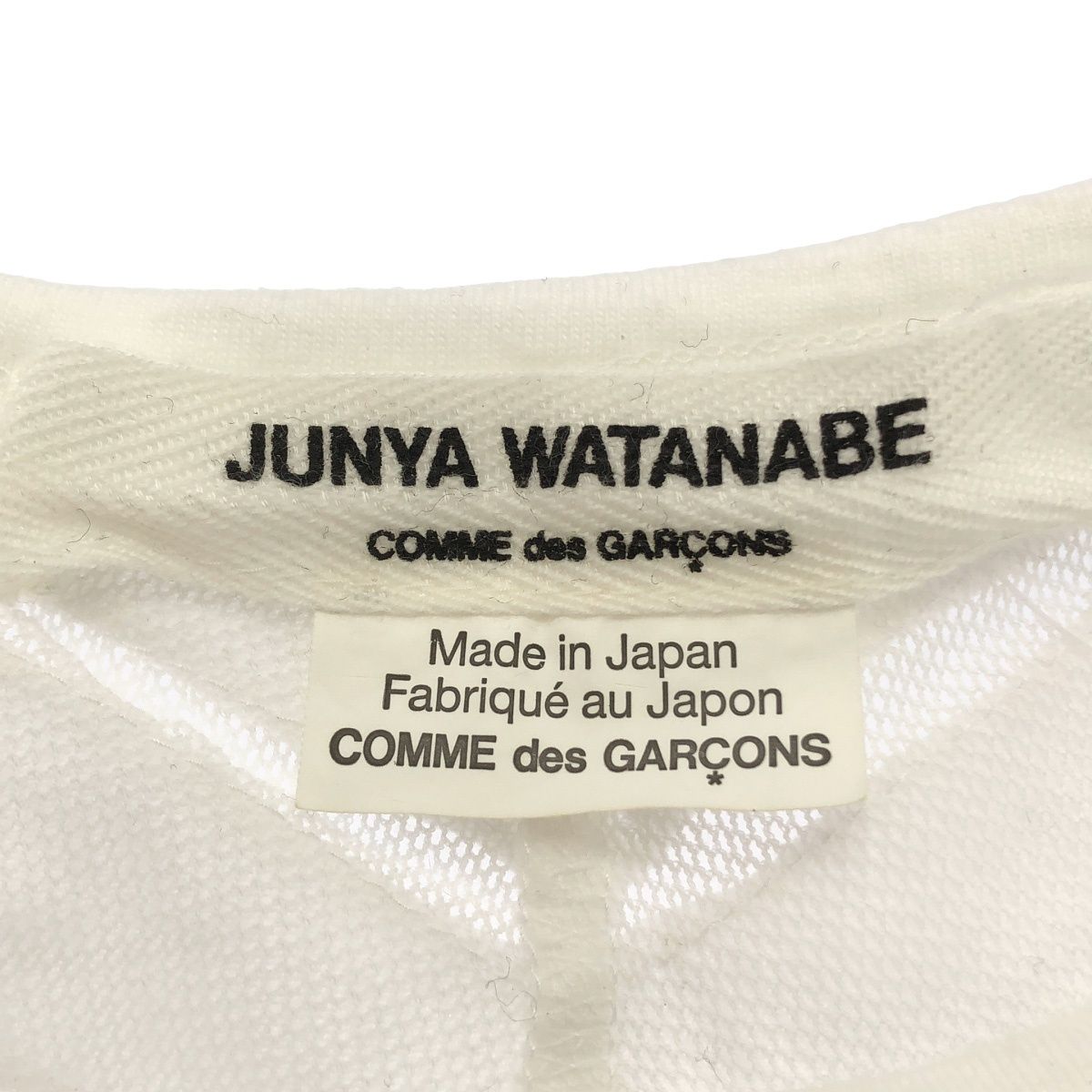 JUNYA WATANABE COMME des GARCONS ジュンヤワタナベコムデギャルソン 14SS メッシュ切替Tシャツ JM-T043 ホワイト JUNYA WATANABE COMME des GARCONS ジュンヤワタナベコムデギャルソン