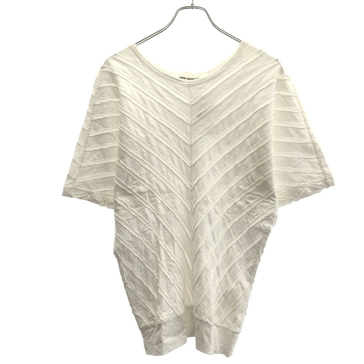 JUNYA WATANABE COMME des GARCONS ジュンヤワタナベコムデギャルソン 14SS メッシュ切替Tシャツ JM-T043 ホワイト JUNYA WATANABE COMME des GARCONS ジュンヤワタナベコムデギャルソン
