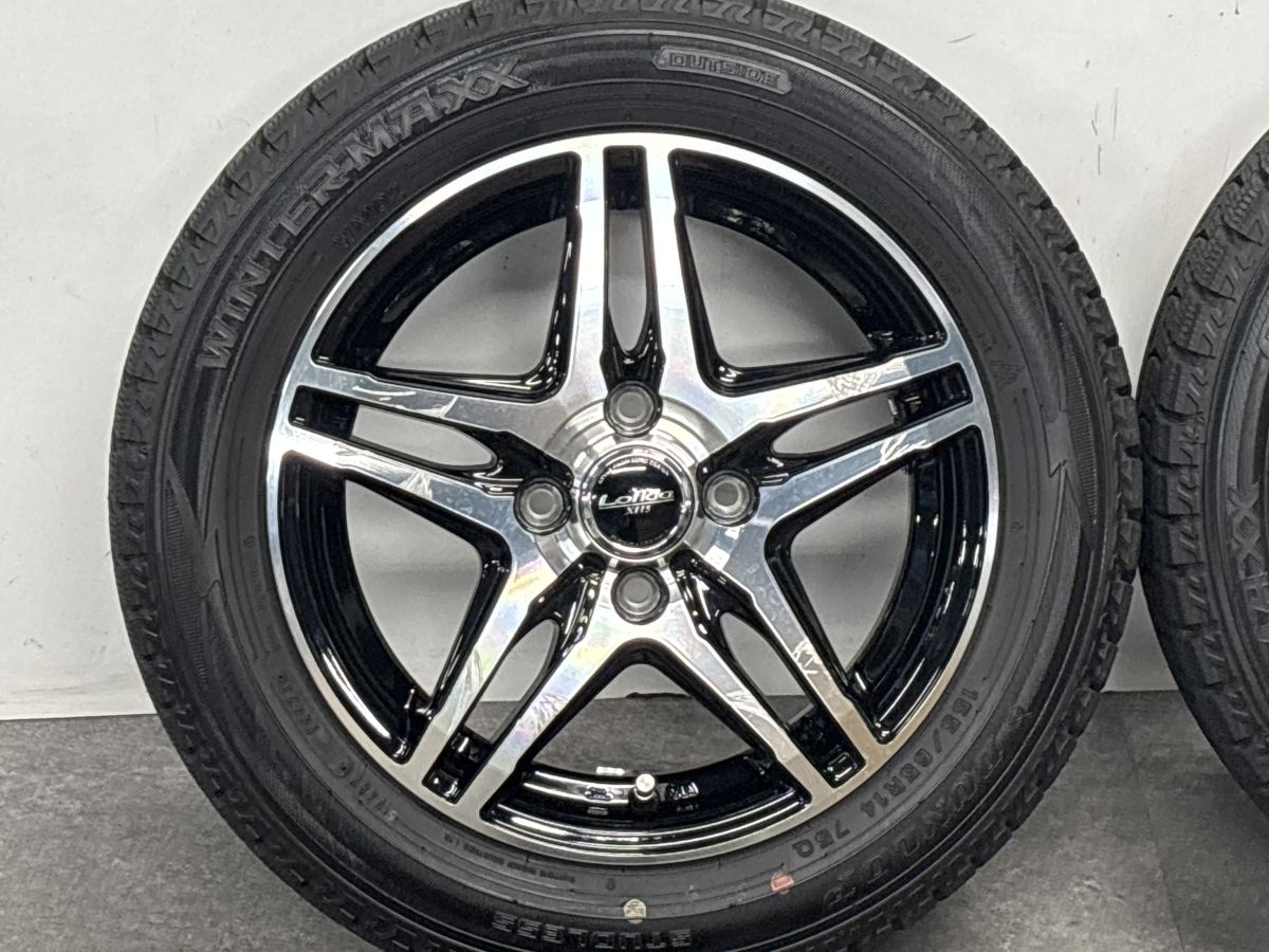 バリ溝】LOFIDA XH5 14in 4.5J +45 PCD100 ダンロップ ウインター