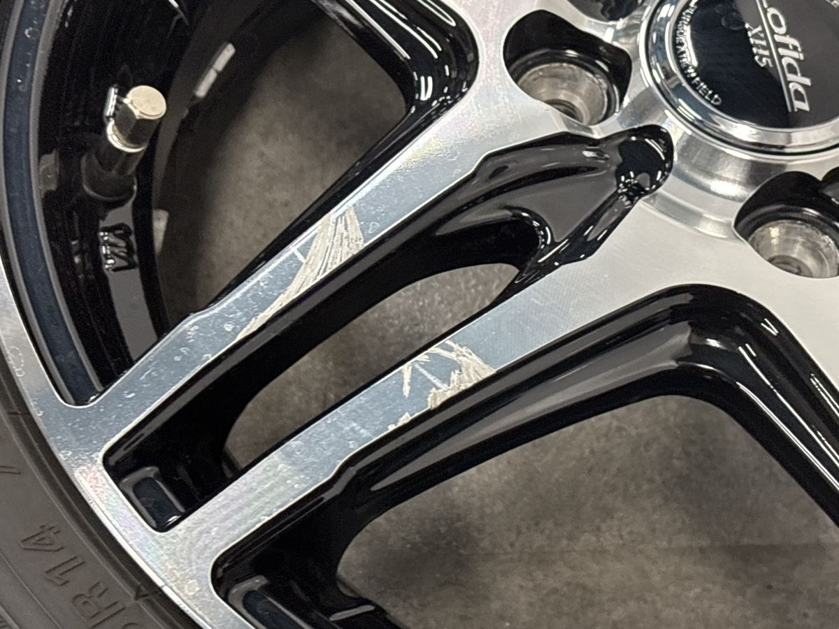 バリ溝】LOFIDA XH5 14in 4.5J +45 PCD100 ダンロップ ウインター