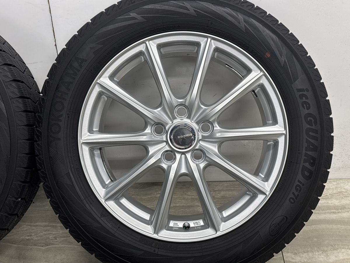 バリ溝!! 215/60R17 PCD114.3　アルファード　YOKOHAMA ice guard IG50 Plus アイスガード 6 30系 アルファード ヴェルファイア 他 17インチ 2022年