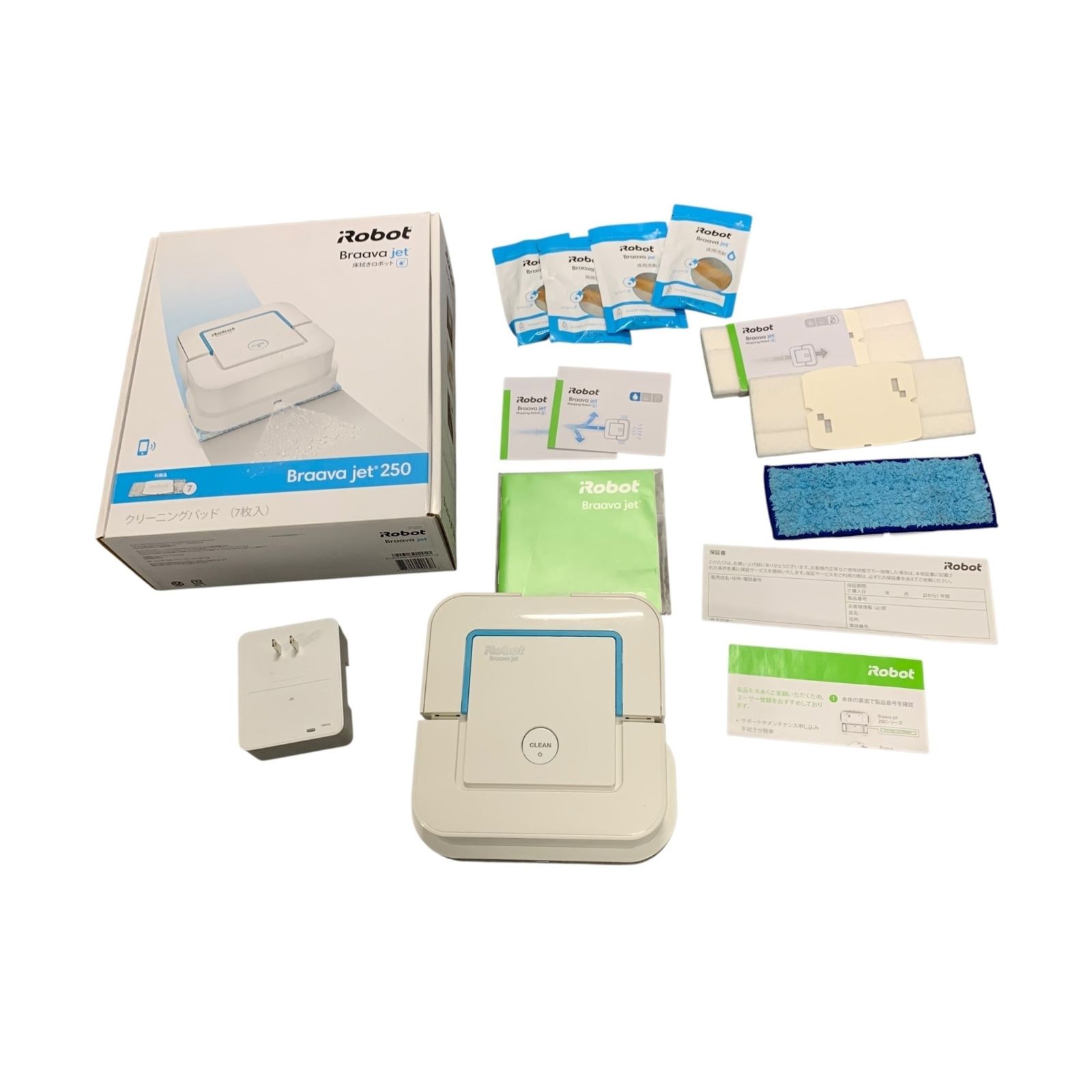 □iRobot Braava jet 250 床拭きロボット ブラーバジェット 本体 充電