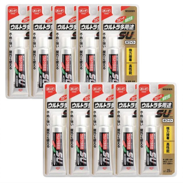 【送料無料】ボンド ウルトラ多用途S・U ホワイト 25ml #04726 10本入り 弾性接着剤 多用途接着剤 強力接着 高性能 屋内 屋外 スピード 7,319円