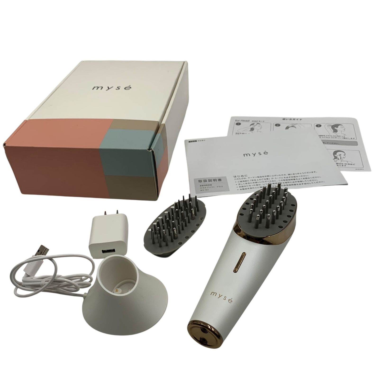 未使用　mysé 美容機器 セット myse ミーゼ EMS美顔器 スカルプリフト ポーチセット MS-82W-1 - メルカリ