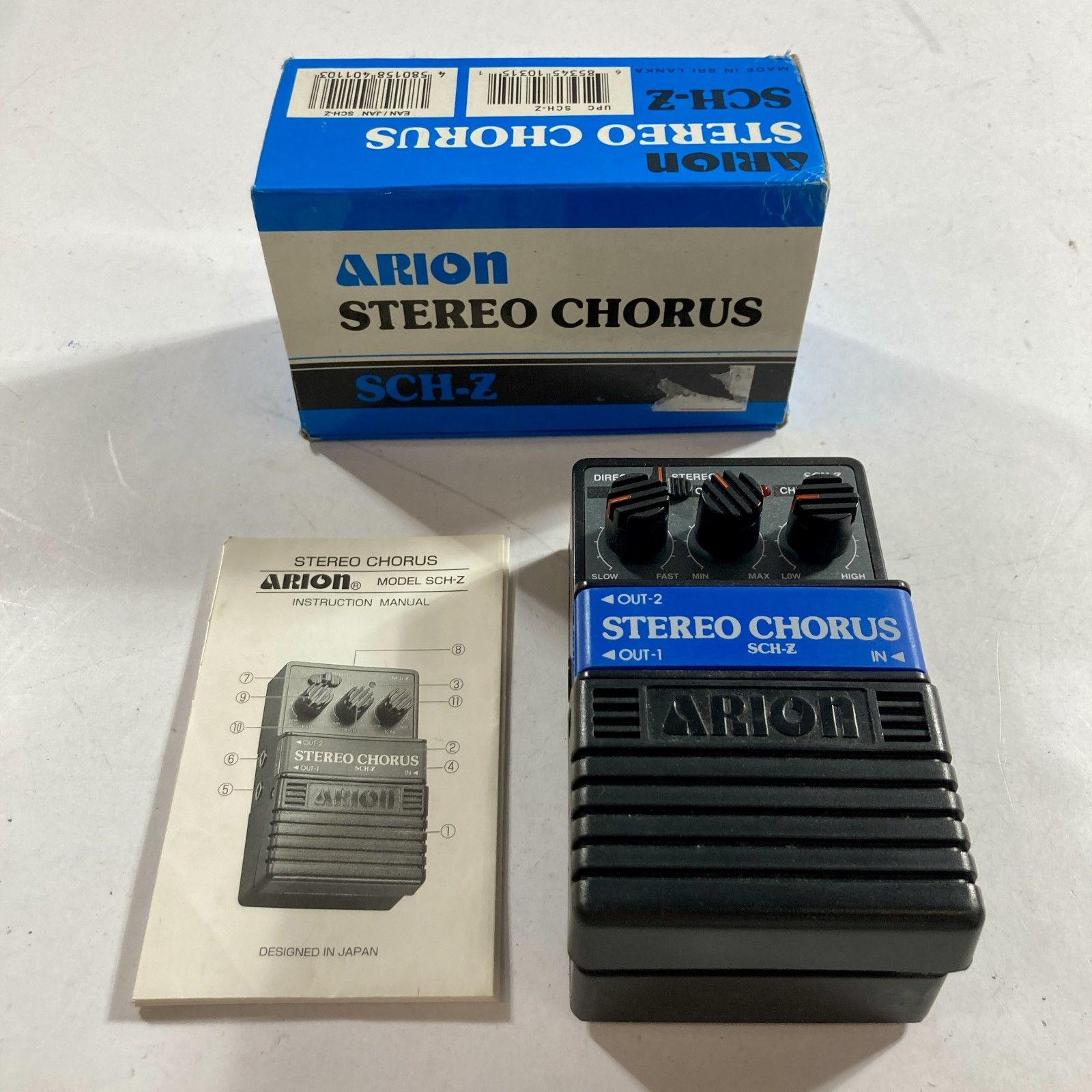★美品★ARION SCH-Z StereoChorusエフェクター箱.説明書付 ARION SCH-Z STEREO CHORUS