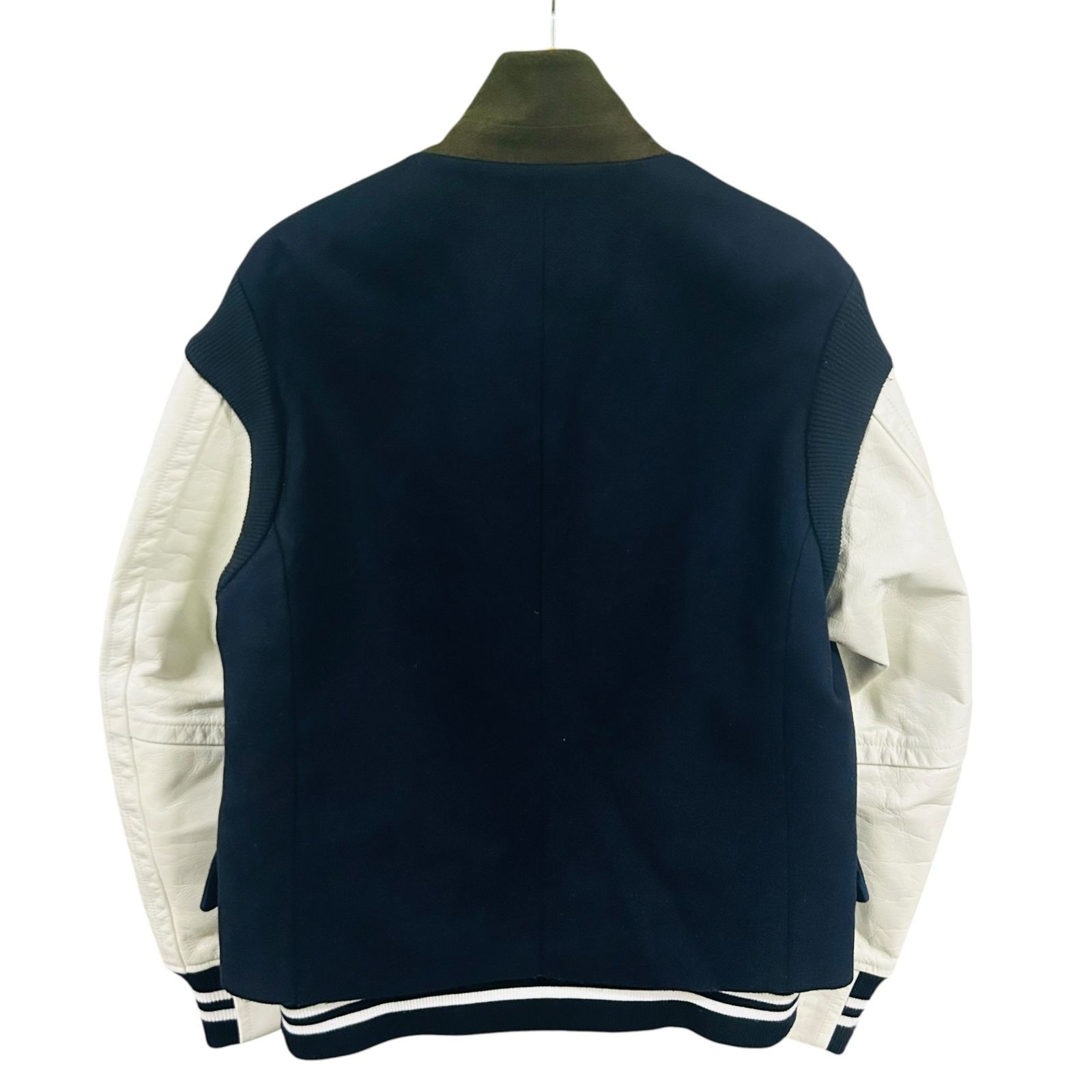 □sacai 20-02380M スタジャン サイズ1 実寸M相当 ネイビー 牛革レザー