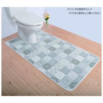 拭けるマットシリーズ アンティグロ トイレマット 60×100cm (耳長) グレー