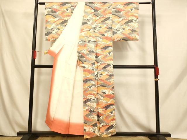 平和屋着物□上質な小紋 立波文 正絹 逸品 AABH9193fw - メルカリ