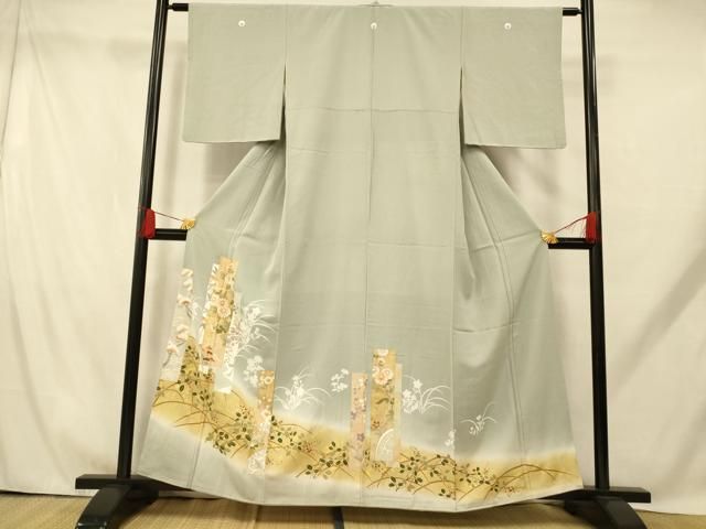 平和屋着物●洗える最高級着物　＜英＞はなぶさ謹製　色留袖　色紙花文　暈し染め　金彩　洗える着物　AABG4512fy 平和屋着物○洗える最高級着物 ＜英＞はなぶさ謹製 色留袖 色紙花文 暈