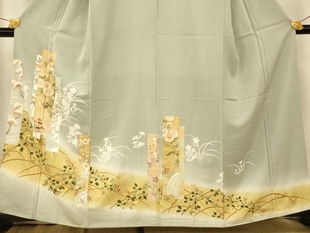 平和屋着物●洗える最高級着物　＜英＞はなぶさ謹製　色留袖　色紙花文　暈し染め　金彩　洗える着物　AABG4512fy 平和屋着物○洗える最高級着物 ＜英＞はなぶさ謹製 色留袖 色紙花文 暈
